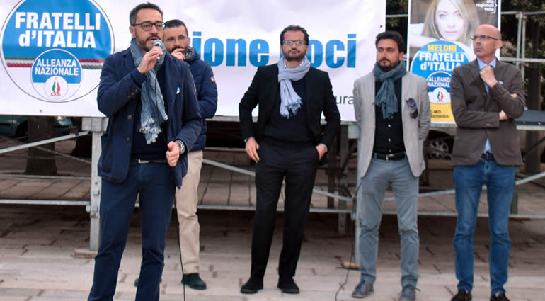 REGIONALI 2015, comizio di chiusura di FDI-AN