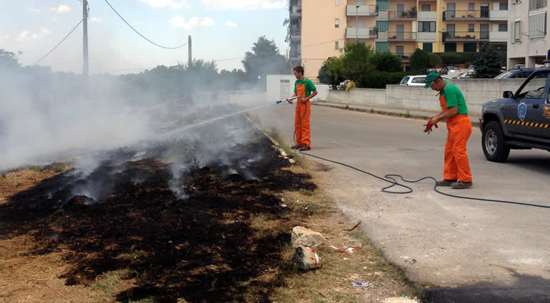 Incendio in via Mancini