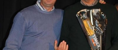 Immagine 2: La Montedoro vince il campionato di corsa in montagna - Il Presidente Bianco con Giacomo Leone, ultimo atleta bianco ad aggiudicarsi la maratona di New York nel 1996