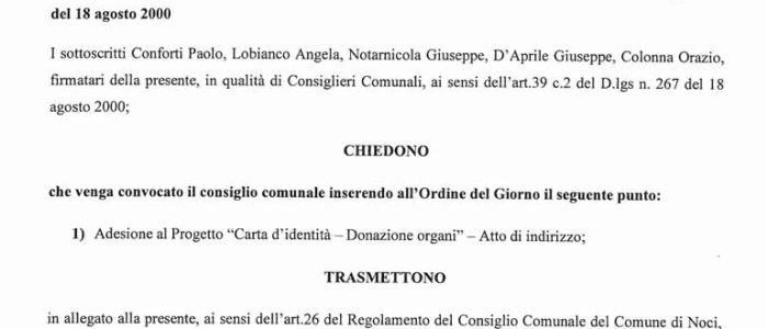 Immagine 2: Conforti, carta d’identità per la donazione organi
