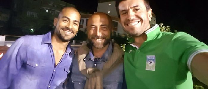 Immagine 2: Tennis Città di Noci 'Memorial Patrizia Fazio': vince Nicolaescu - Il nuovo staff tecnico, da sinistra: Redouane El Khiat, Ivan De Nitto e Francesco Notarnicola