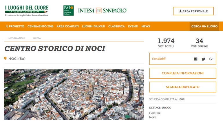 Luoghi del Cuore FAI: l’Amministrazione ringrazia i promotori