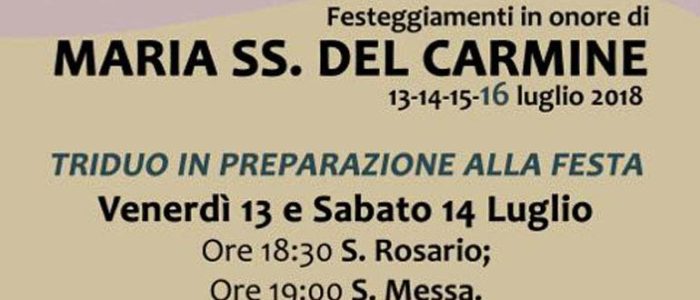 Immagine 2: Madonna del Carmine: il programma