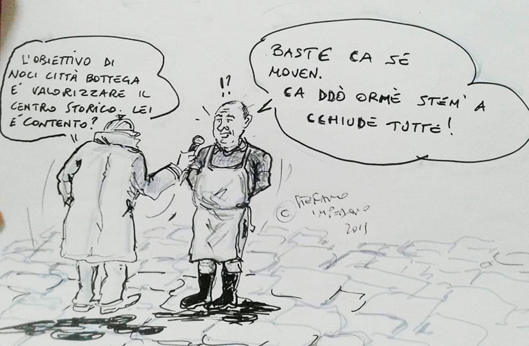 Minz ò Merchèt, la vignetta della settimana