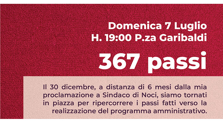 Rinviato l’incontro “367 passi” con il sindaco Nisi