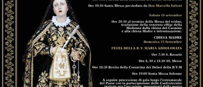 Immagine 2: Maria SS. Addolorata: il programma della Festa
