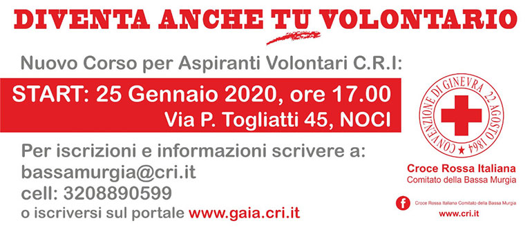 La Croce Rossa cerca nuovi volontari