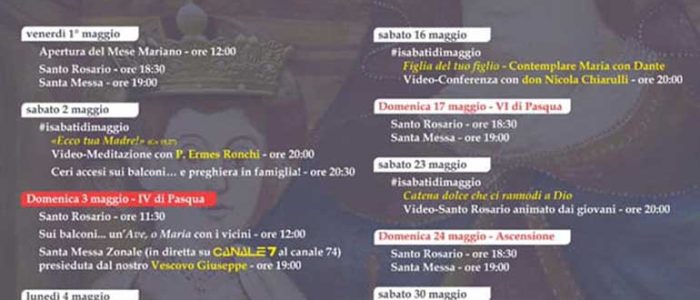 Immagine 2: Madonna della Croce: Il programma di Maggio