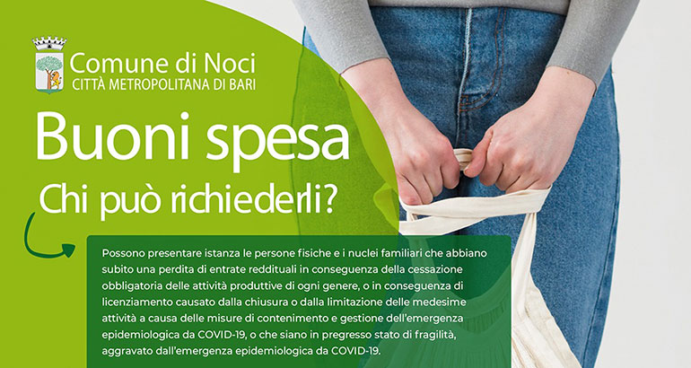 Emergenza Coronavirus: Secondo Avviso per fare richiesta dei “Buoni spesa”
