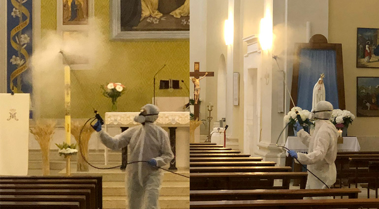Riapertura ai fedeli, le chiese e la sanificazione