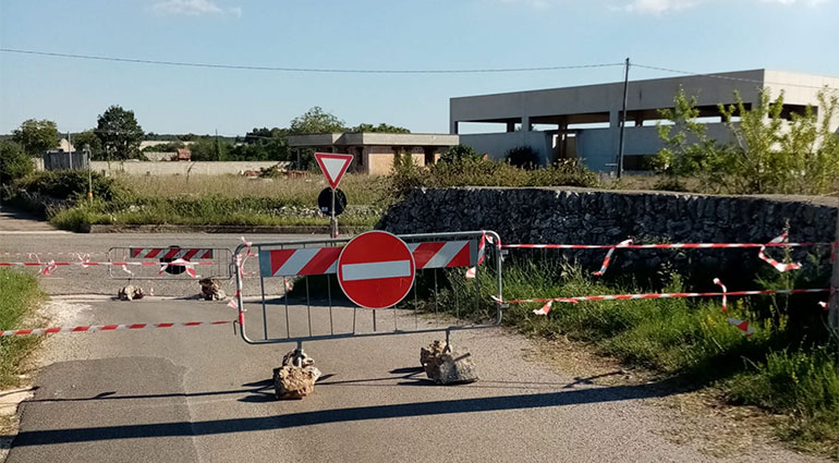 Divieto di circolazione in via c.da Vecchio