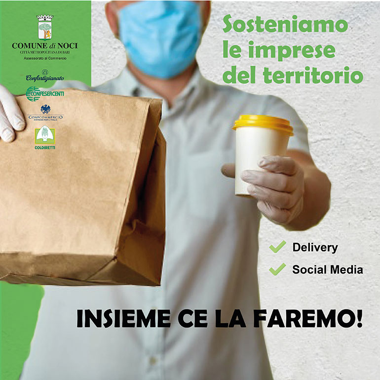 Insieme ce la faremo! Il Comune di Noci a sostegno delle imprese del territorio