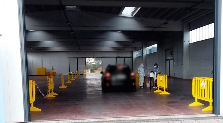 Covid19, partiti i test in modalità drive-through