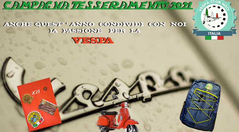 Vespa club, al via la campagna tesseramento 2021