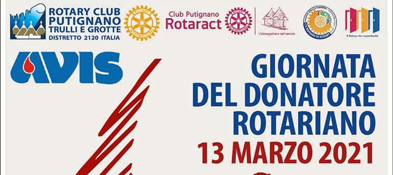 13 marzo: Giornata del donatore Rotariano