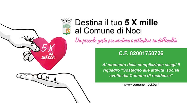 DESTINA IL TUO 5xMILLE AL COMUNE DI NOCI