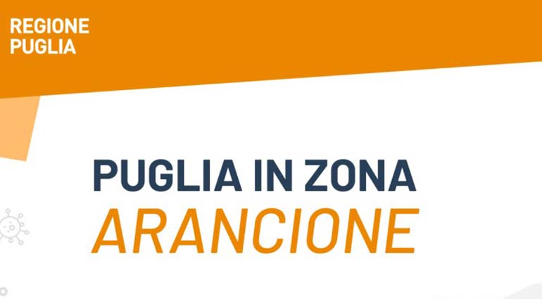 Dal 26 aprile Puglia in “zona arancione”