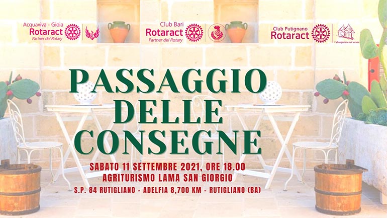 Passaggio del martelletto al Rotaract Club Putignano