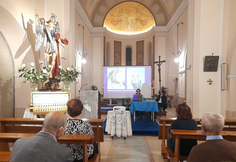 Restaurata la statua di San Michele