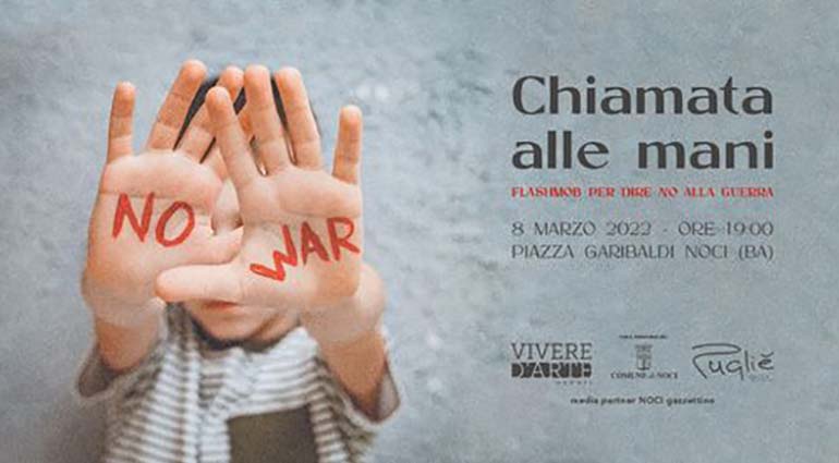 “CHIAMATA ALLE MANI”, un flashmob per dire NO ALLA GUERRA