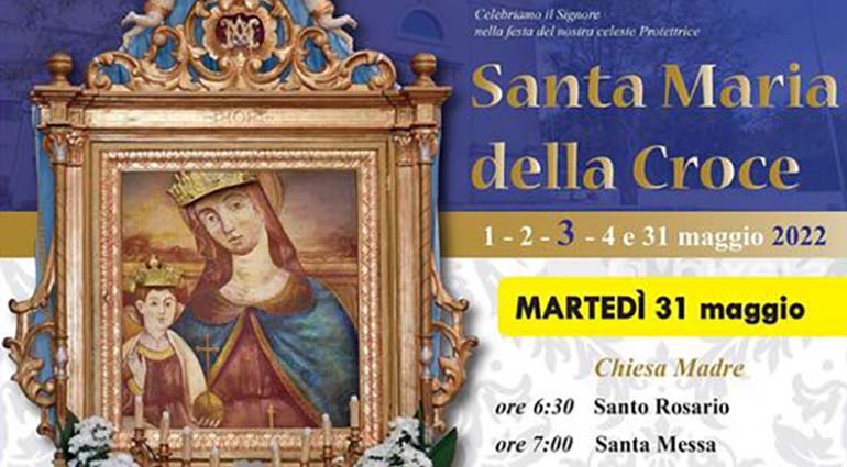 31 maggio al Santuario. Si chiude oggi il mese dedicato alla Madonna della Croce