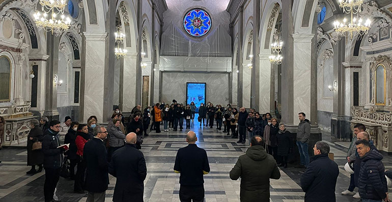 CHIESA MADRE: LA CONSEGNA DELLE CHIAVI ALLA DITTA ESECUTRICE DEI LAVORI