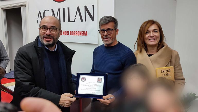 Evani ospite del Milan Club ‘Noci Rossonera’