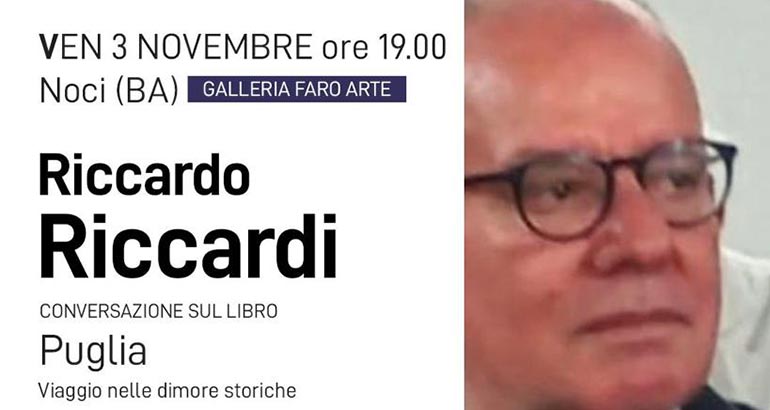 3 novembre: A Noci il libro di Riccardo Riccardi
