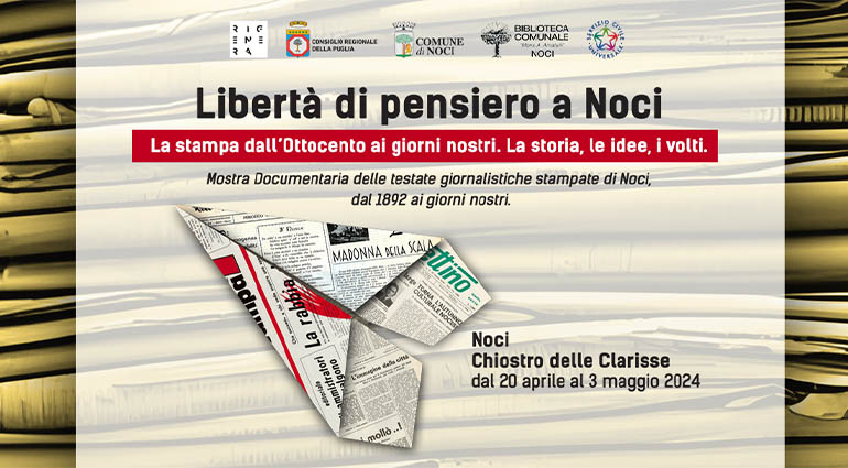 Libertà di pensiero a Noci, una mostra documentaria al Chiostro delle Clarisse
