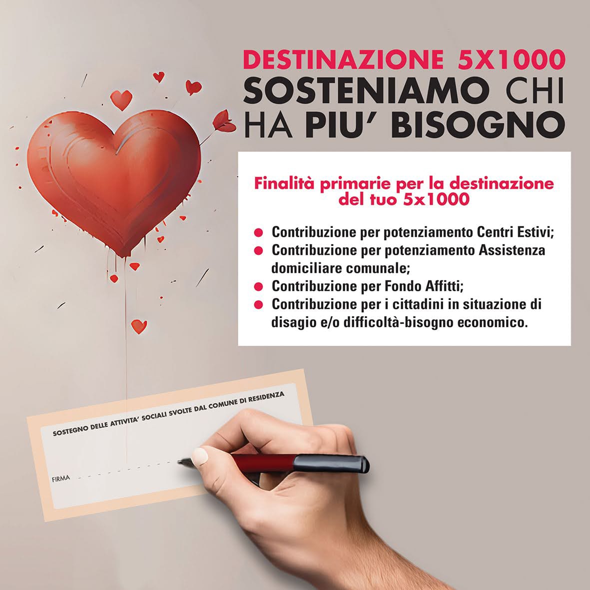 5×1000 al Comune di Noci per sostenere chi ha più bisogno