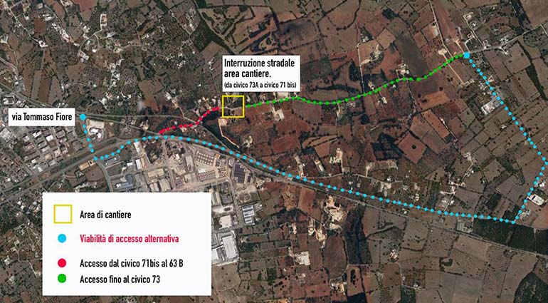 Modifiche alla viabilità su contrada Marangi