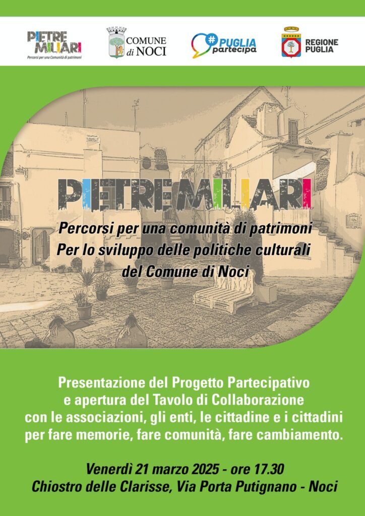 Al via il progetto “Pietre Miliari”