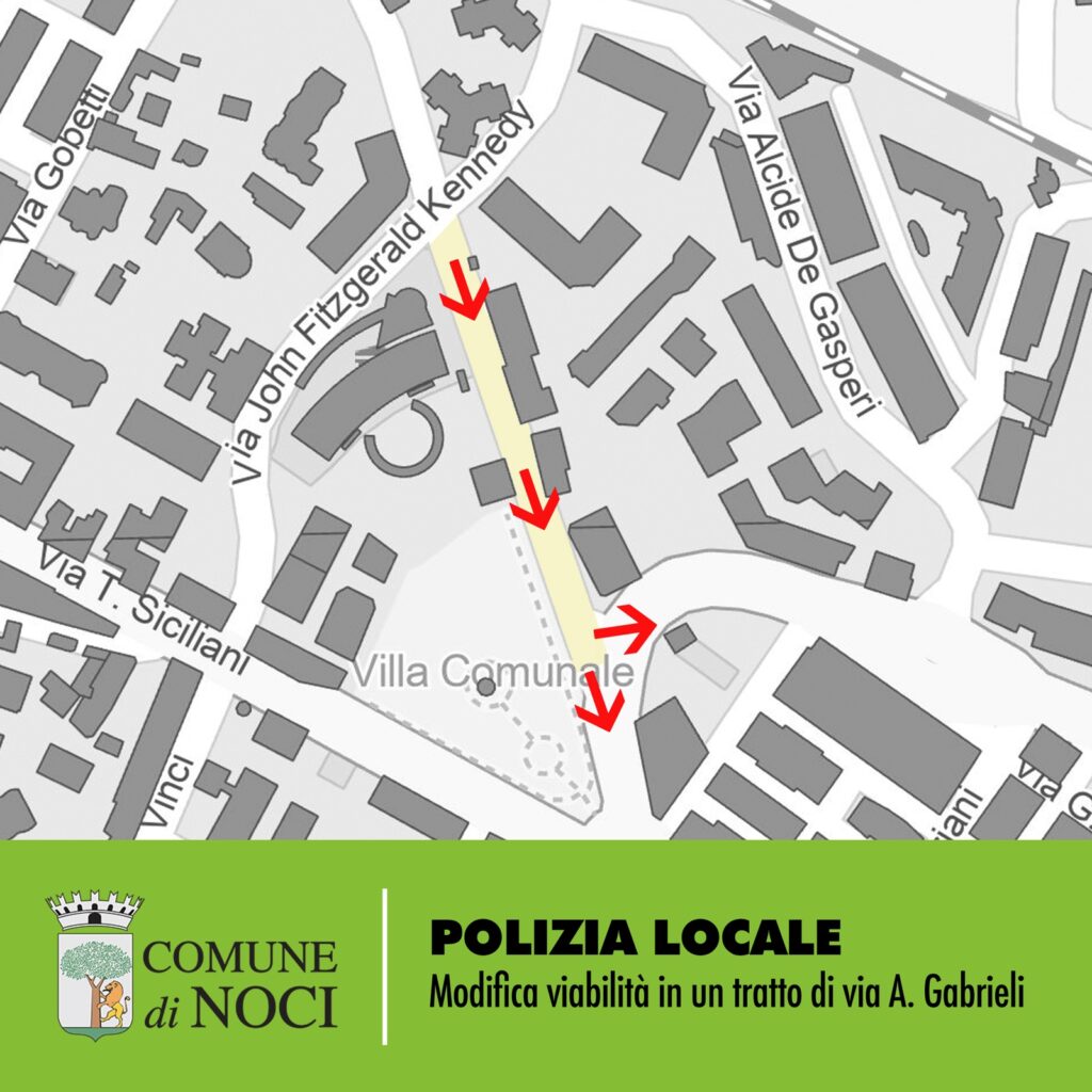 Senso unico e nuovi stalli di sosta in via Gabrieli