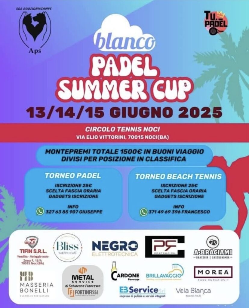 Tre giorni con la Blanco Padel Summer Cup