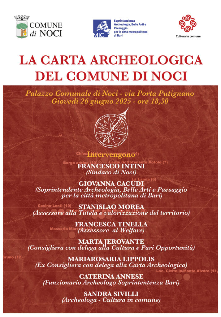 La Carta Archeologica di Noci, giovedì un incontro in sala consiliare