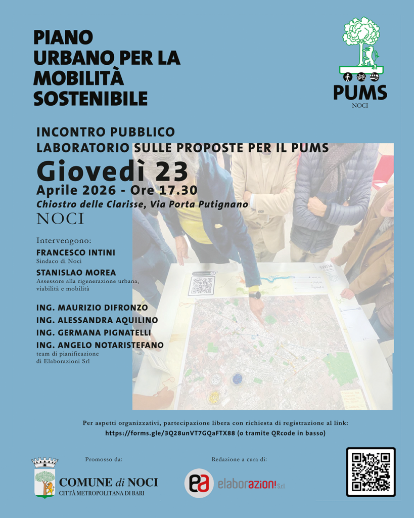 Mobilità sostenibile, un laboratorio pubblico per il PUMS
