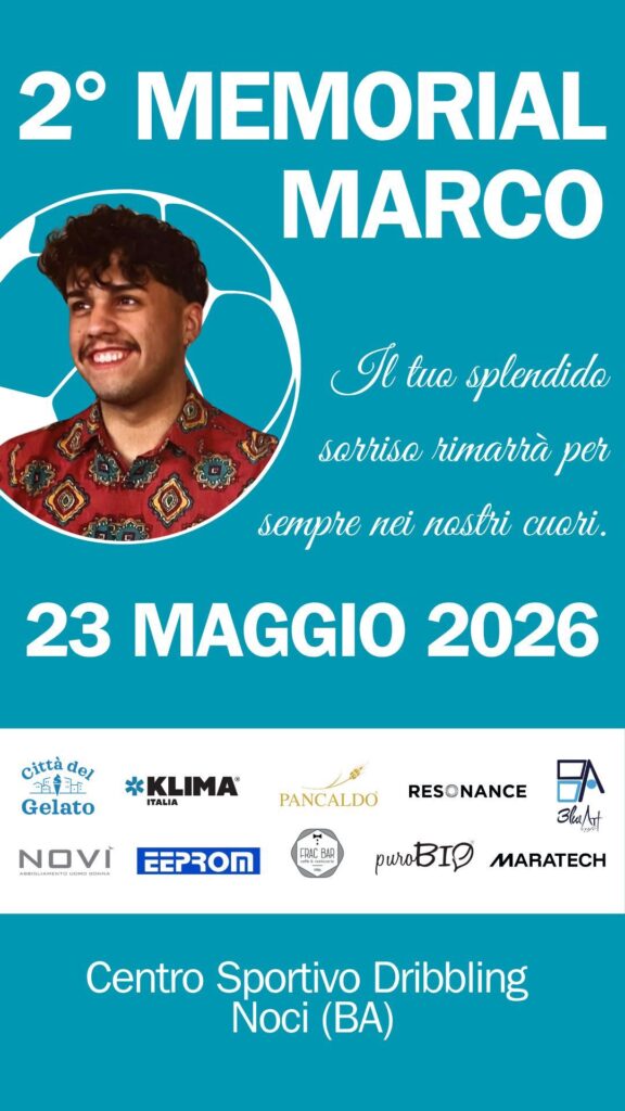 2° Memorial Marco: sport, ricordo e comunità